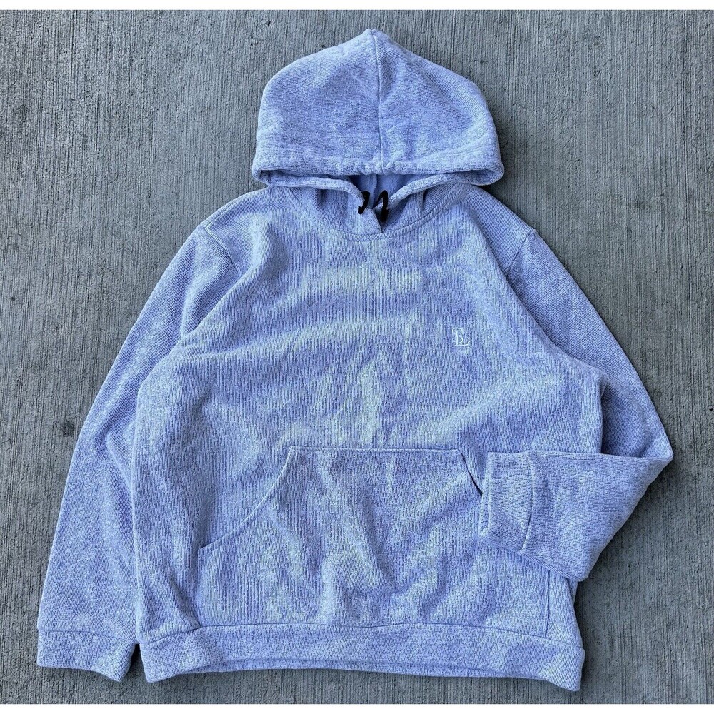 Vintage 90s Blank Gray Hoodie Pullover Size M/L Fleece Embroidered Shaver Lake